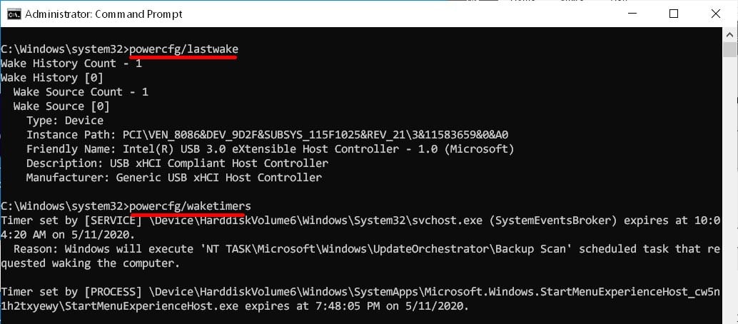 commnad prompt wake timers Why Does My Computer Keep Waking From Sleep Mode