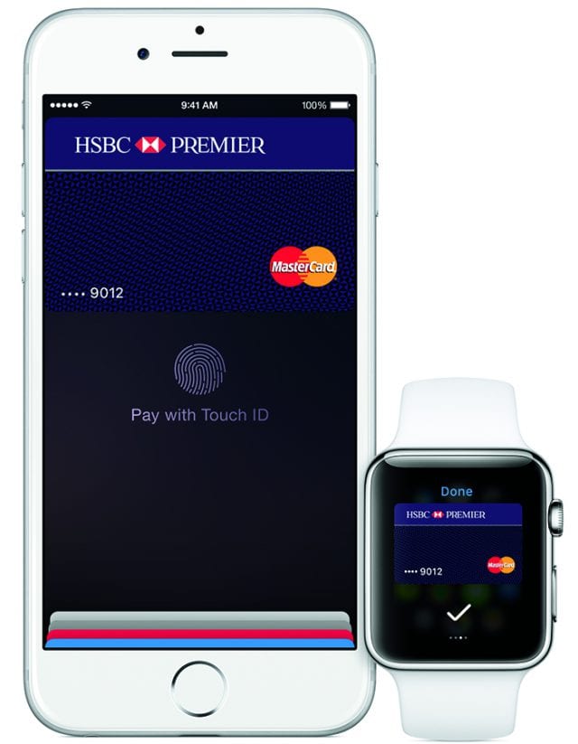 Apple Watch iPhone with Apple Pay Card e1496692552411