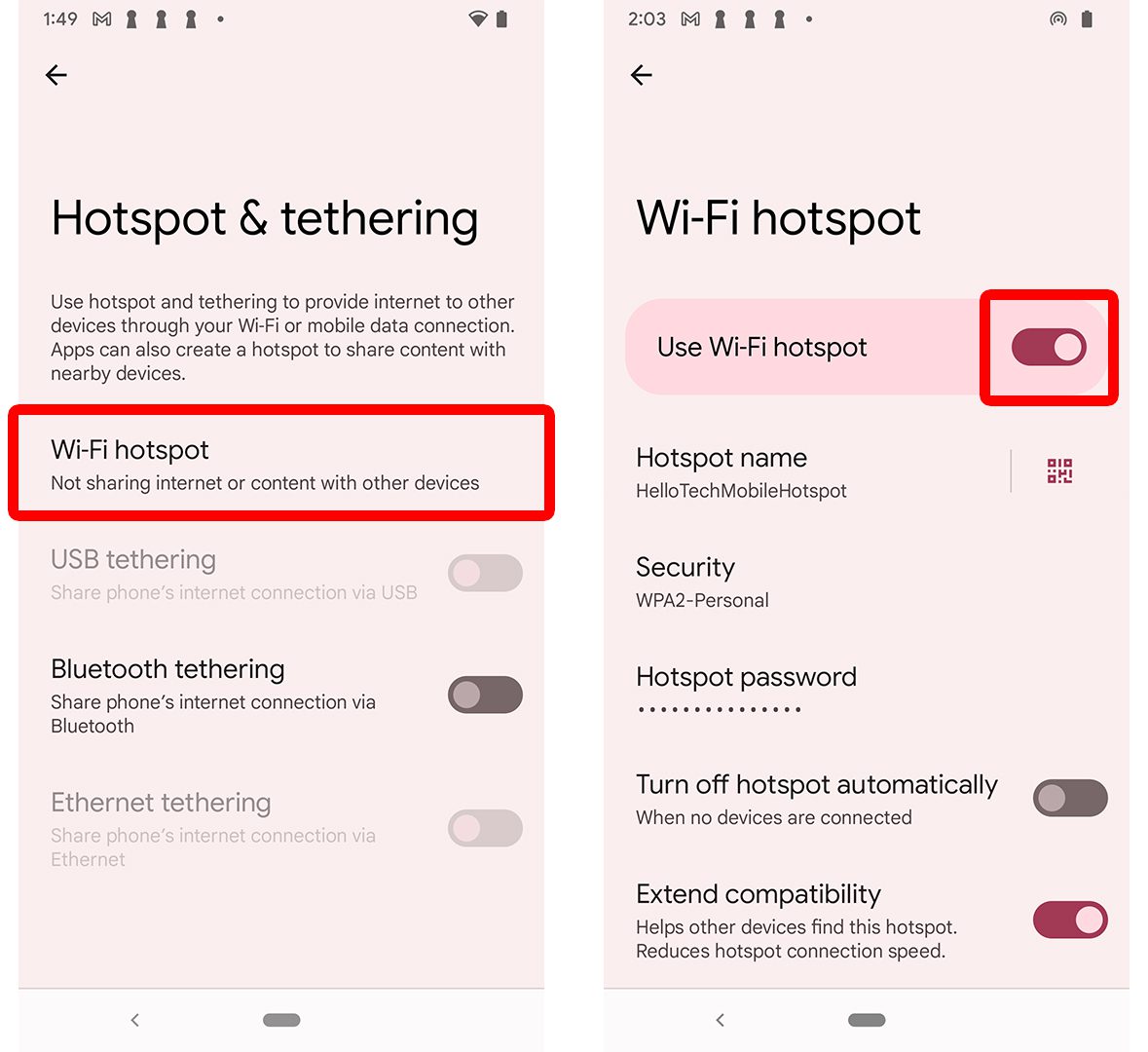 Posso usar o hotspot sem Wi-Fi?