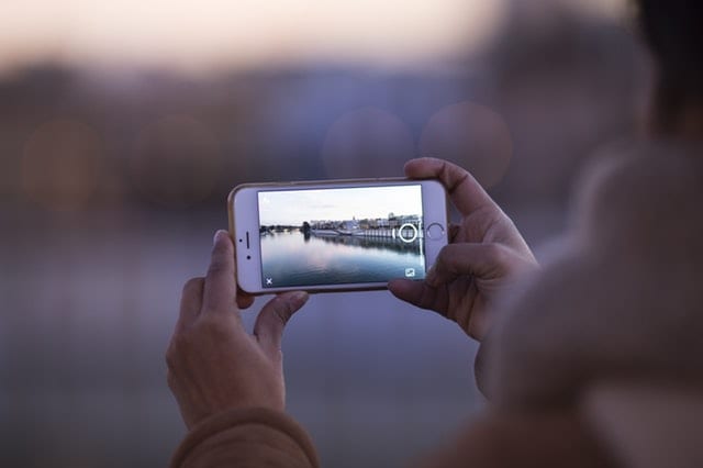 taking video on a smartphone