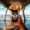 smartphone camera beach