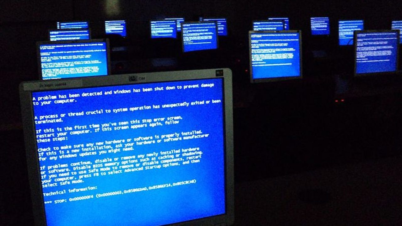 stop error screen windows 7
