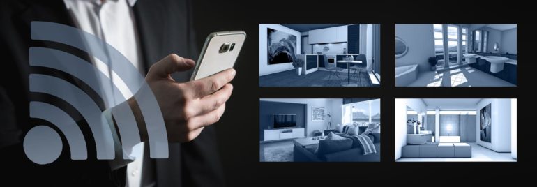 Smart Lighting in Home Automated Systems which can be controlled through smartphones.