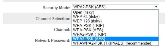 best wifi security settings