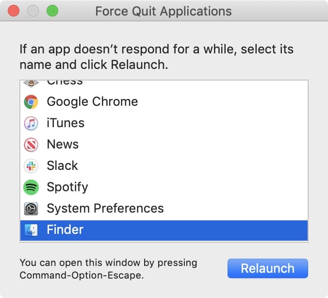 Mac Keyboard shortcut command + option + shift force quit