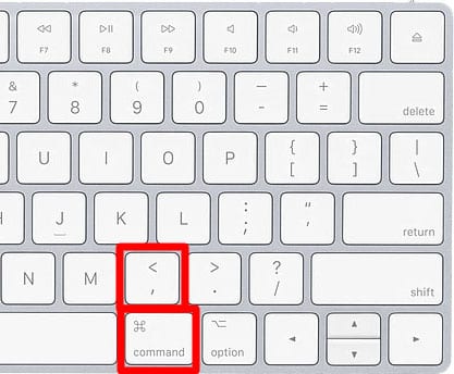 shortcut keys for mac undo