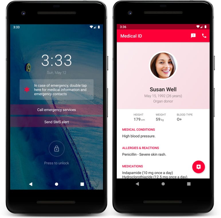 Medical ID emergency apps