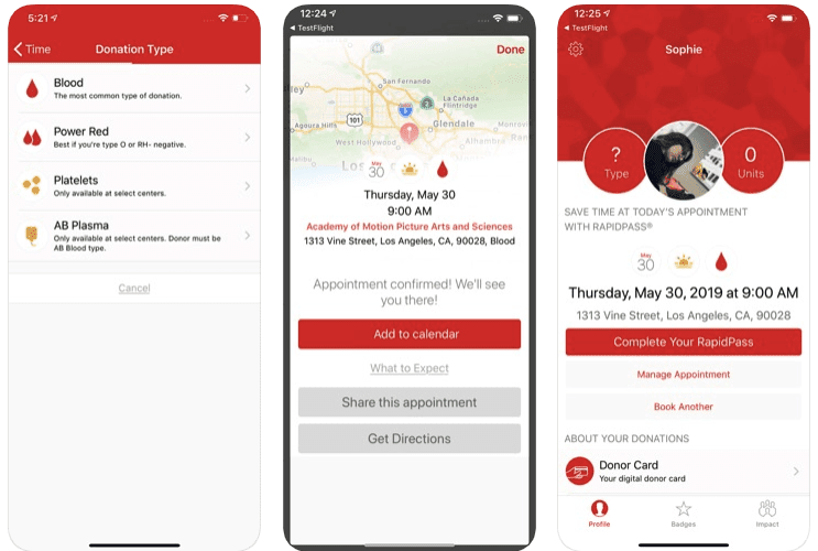 blood donation app