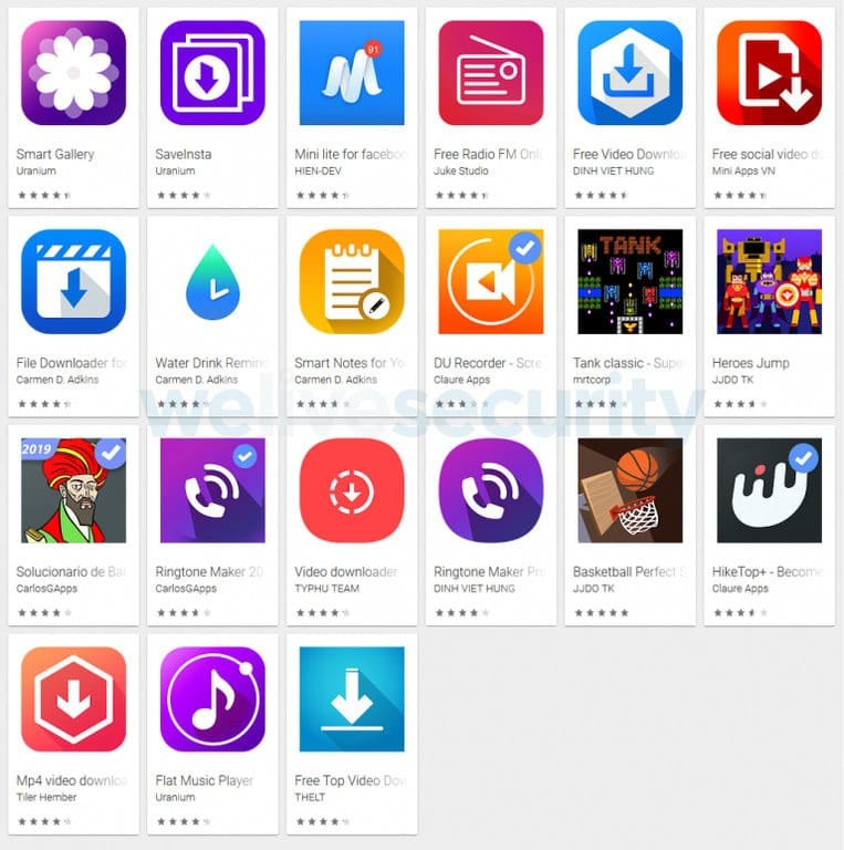 The 42 Malware Infected Apps in Google Play Store