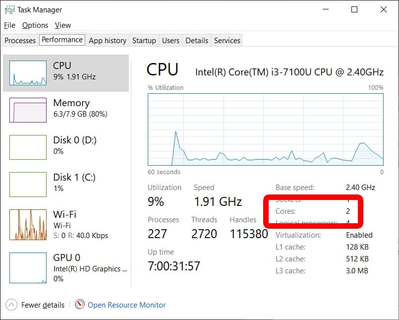 How to Find Out How Many Cores You Have in Windows 10 