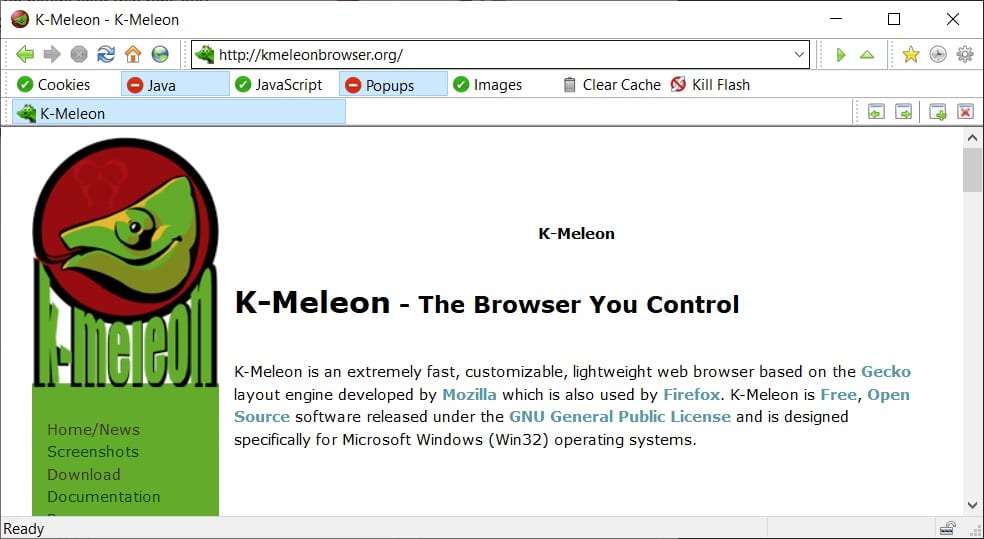 k-meleon browser