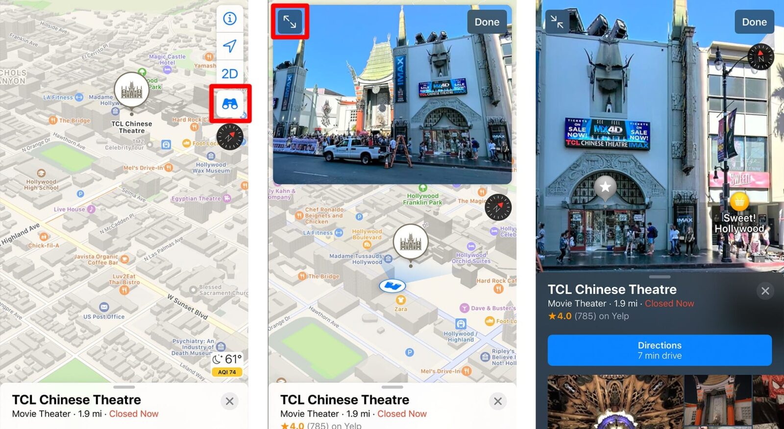 How to use look around apple maps street view