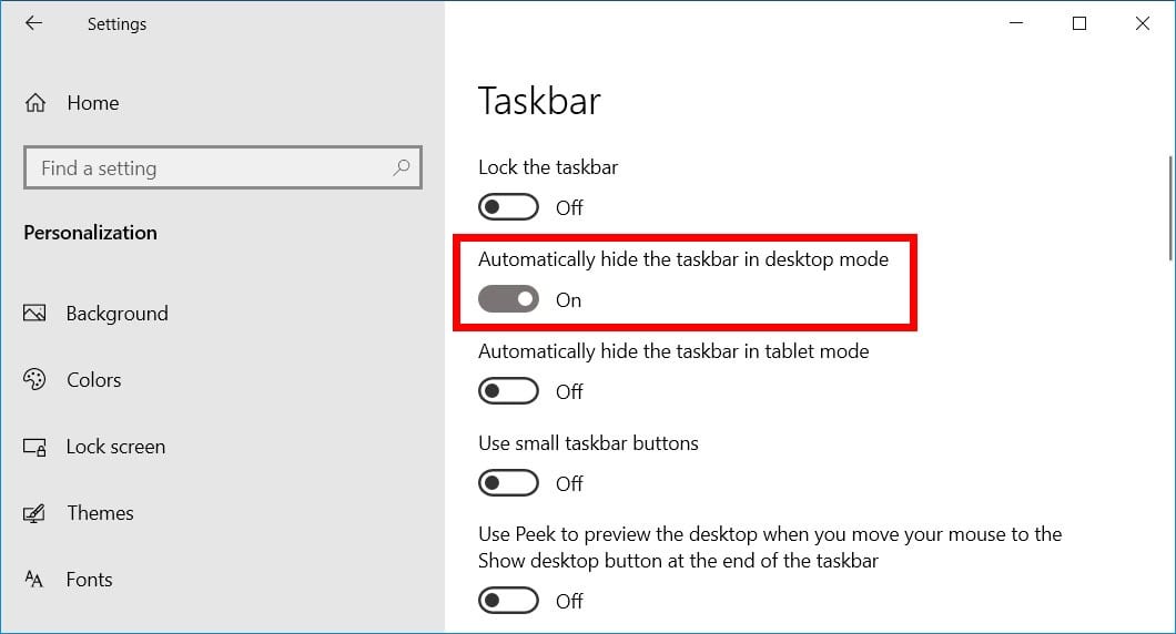 how to customize taskbar windows 10 Hide 