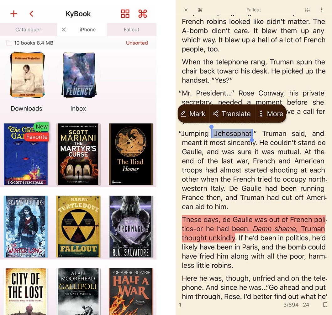 KyBook best ebook reader app