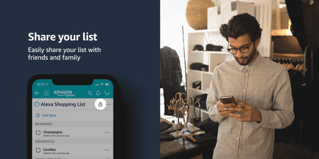 alexa update share shopping list