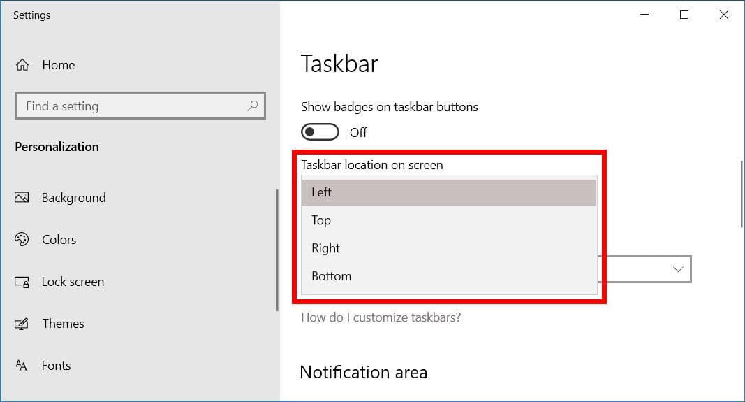 How to Move the Taskbar 