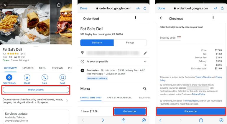 Google Maps Now Highlights Restaurants with Delivery and Takeout ...
