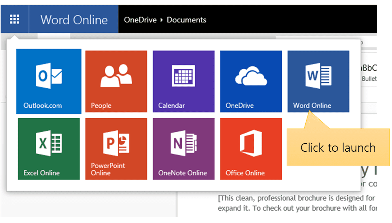 Use Microsoft Office for the Web