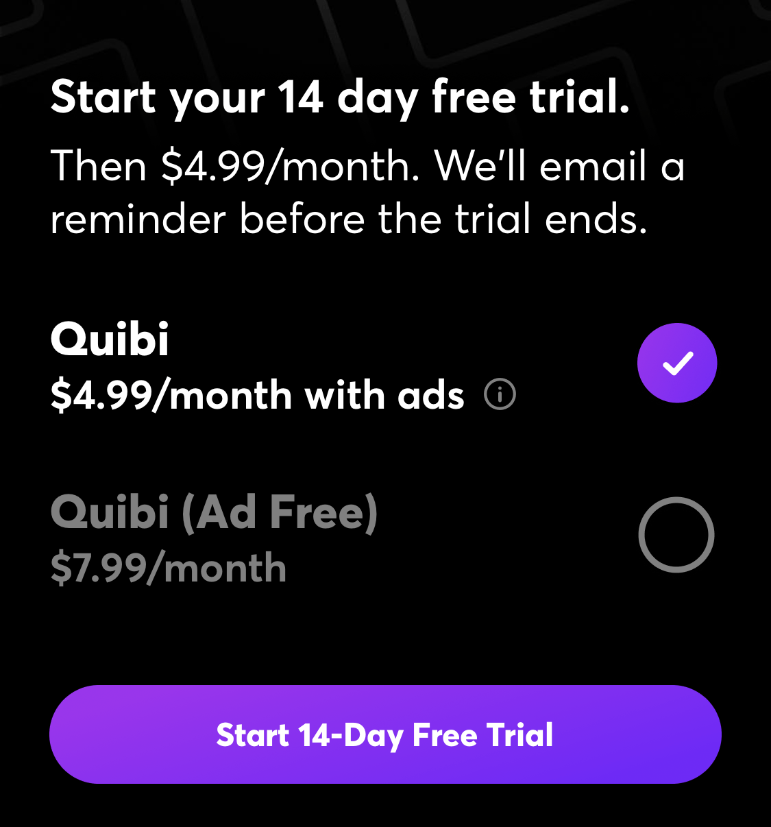 quibi free trial