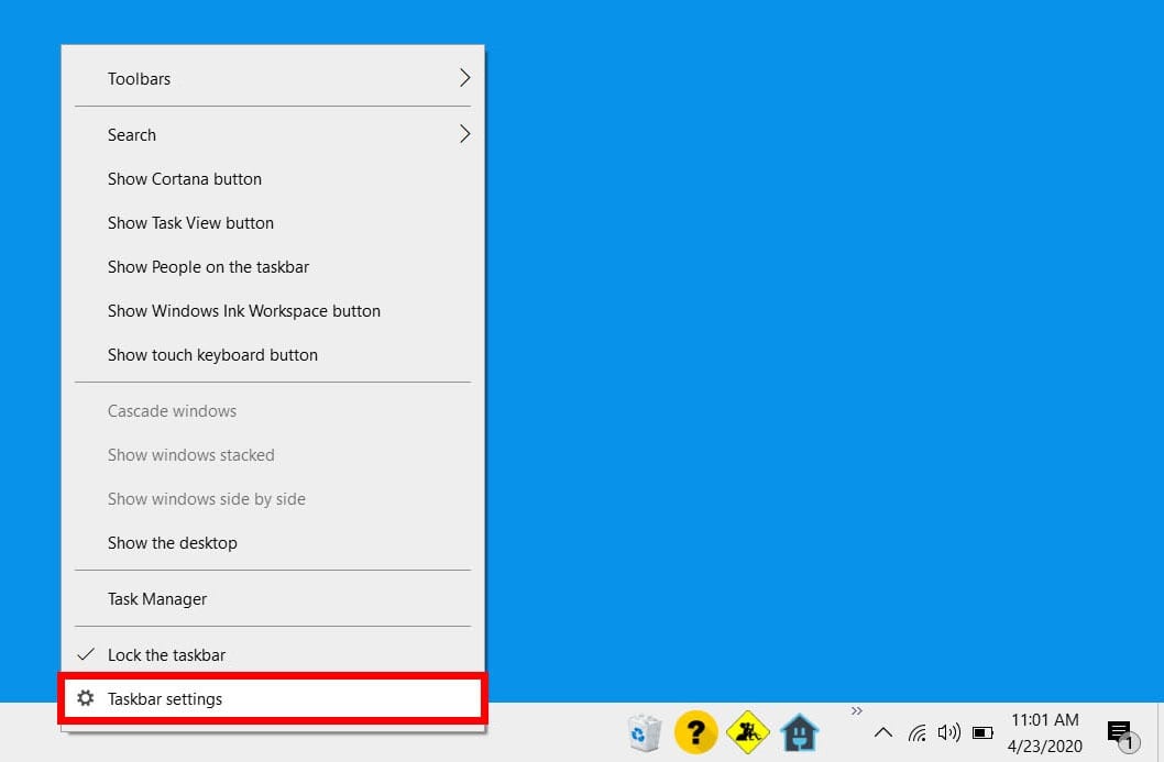 how to customize taskbar windows 10
