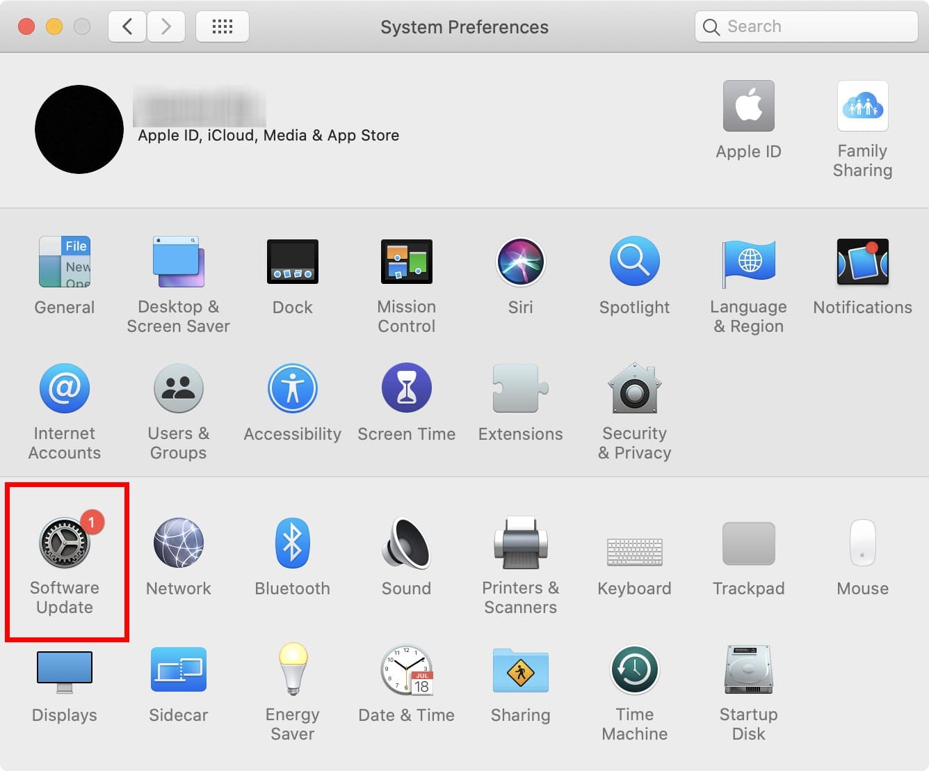software update mac system preferences