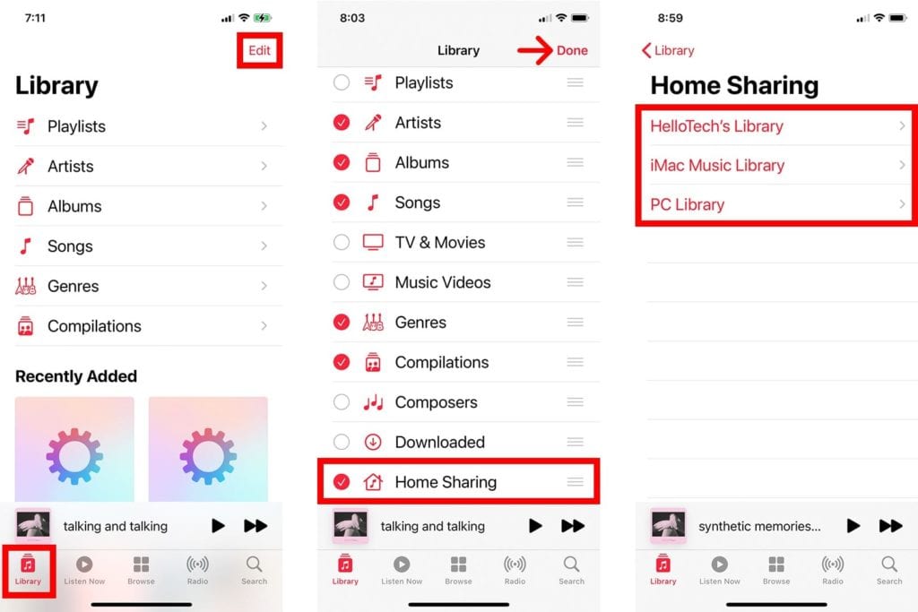 How to use home sharing on iPhone