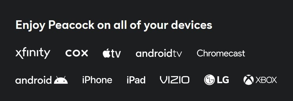 peacock tv devices