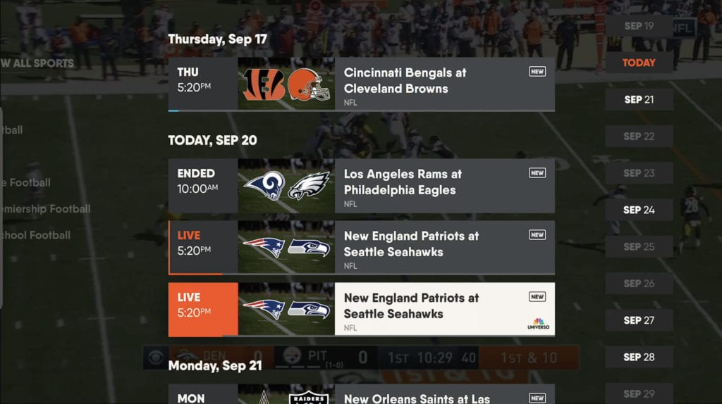 is the bengals game on fubo
