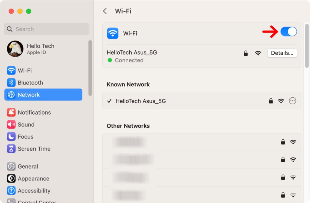 how to enable wifi on Mac