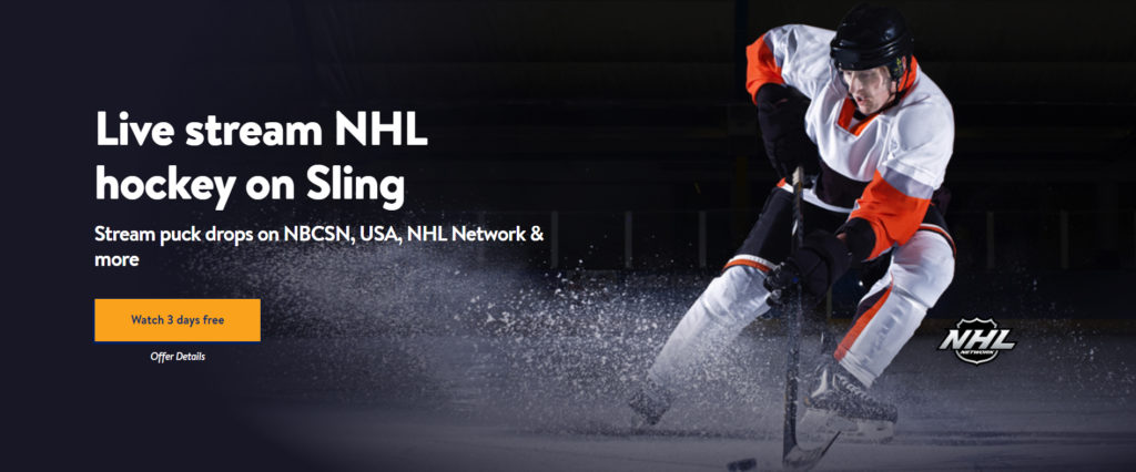 Watch NHL Hockey Live With Sling