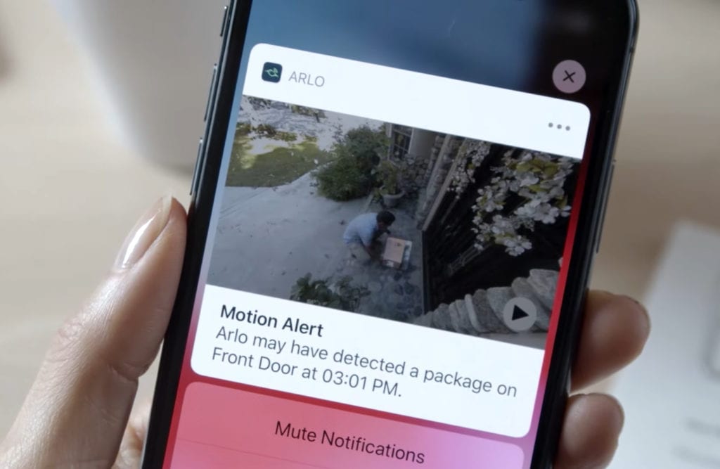 Arlo video doorbell notification 3
