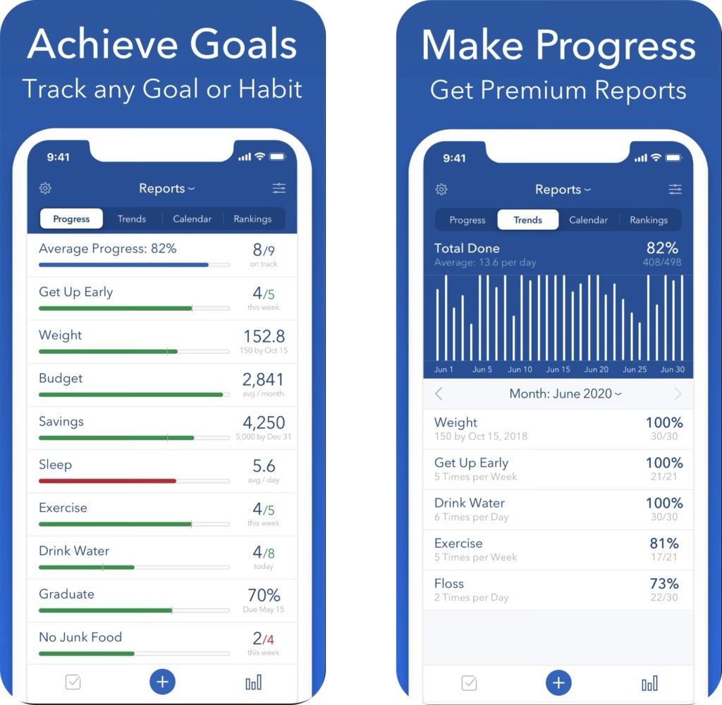 strides goal tracking app
