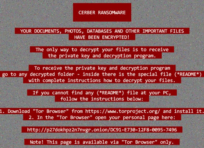 Cerber is Crowned the New King of Ransomware