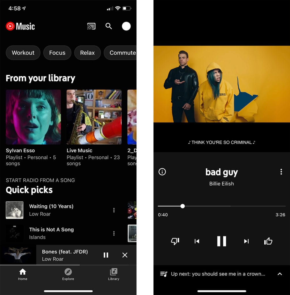 youtube music streaming service