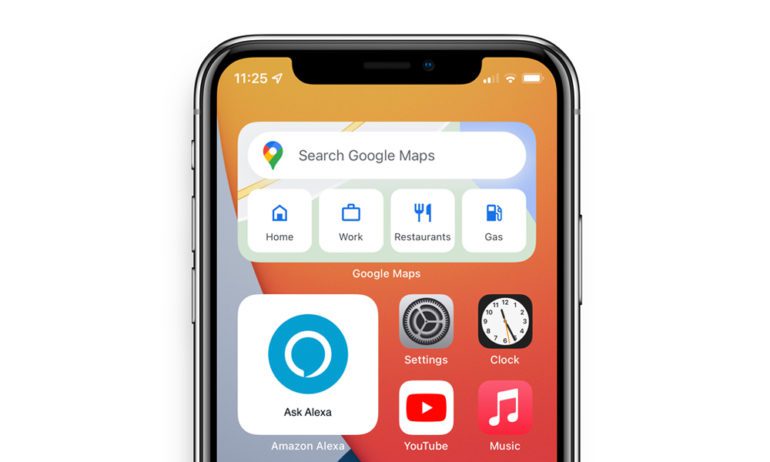new alexa and google maps widgets iphone