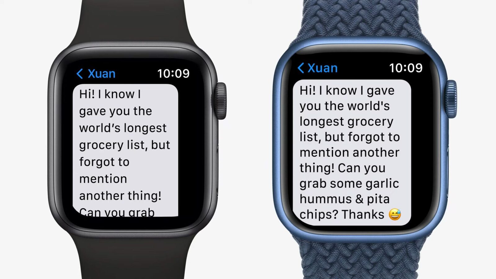 apple watch size text