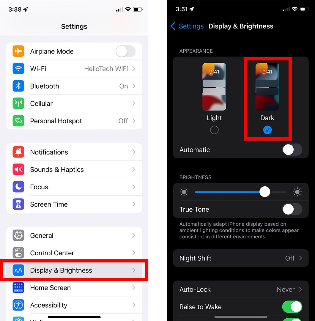 how to enable dark mode iphone charge faster