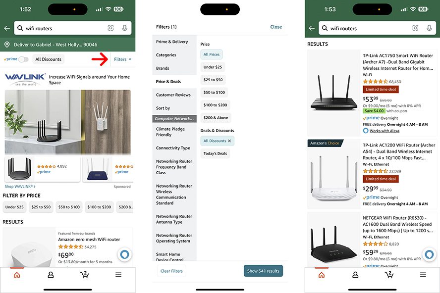 how to find black friday deals on Amazon mobile app