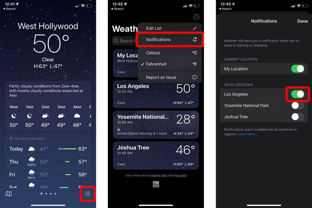 How to Turn on Notifications from the Weather App min