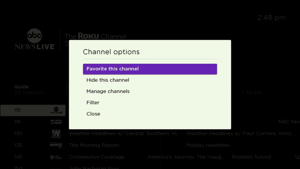New and improved Live TV Channel Guide on The Roku Channel 0 32 screenshot