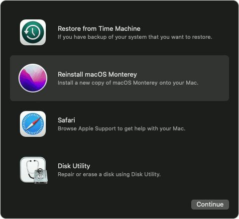 how to reset mac