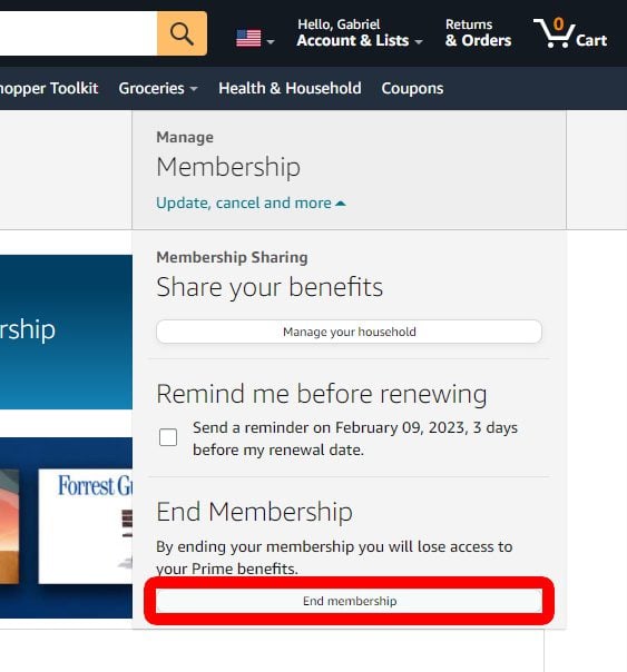 How to Cancel Your Amazon Prime Membership 1