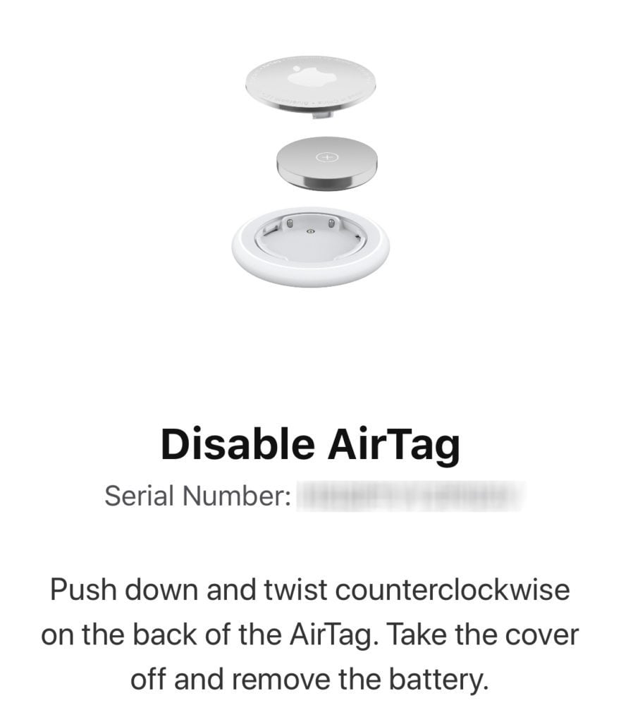 How To Disable an AirTag