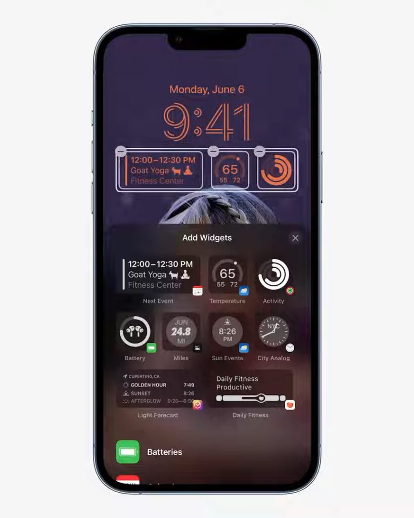 Personalized Lock Screen widgets