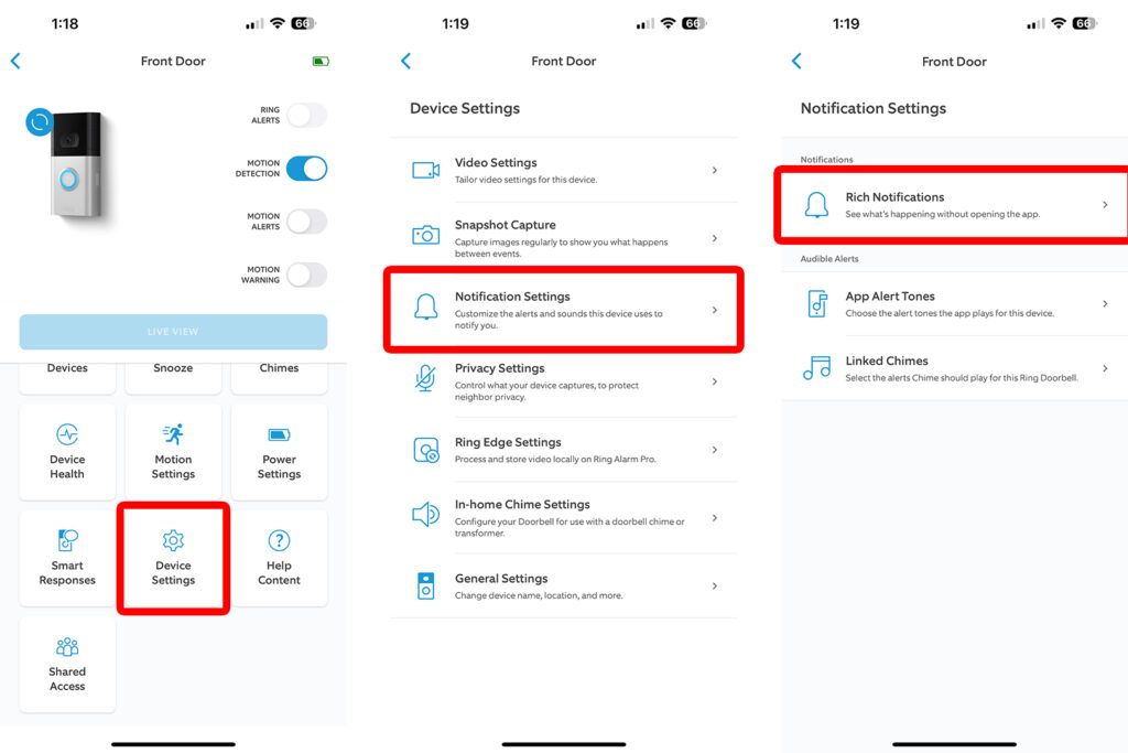How to Enable Rich Notifications for Your Ring Video Doorbell 1 1