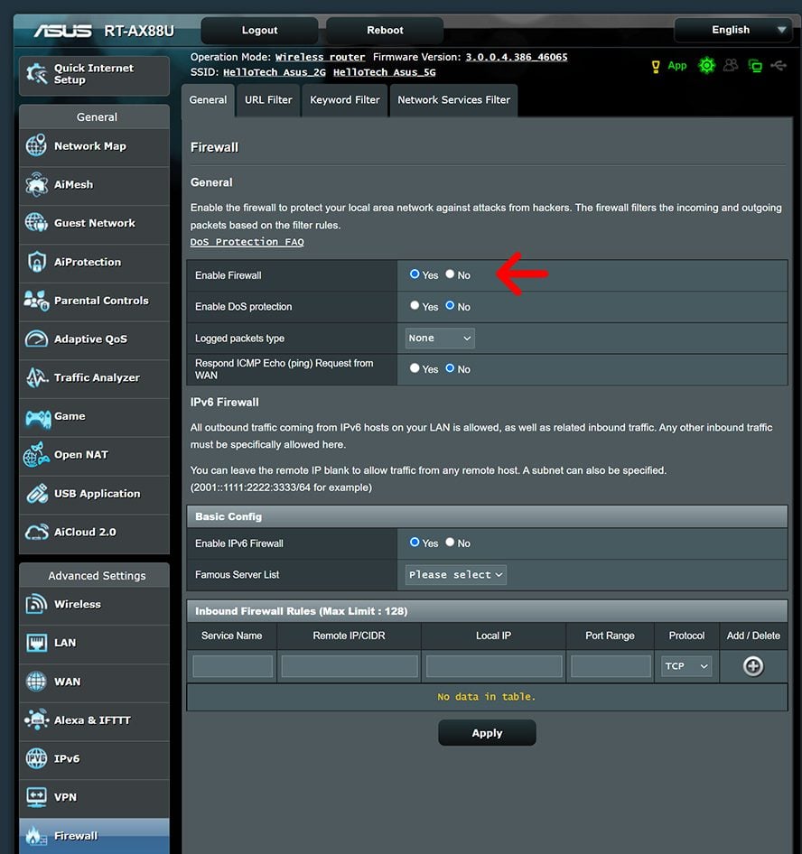 How to Enable your Router Firewall