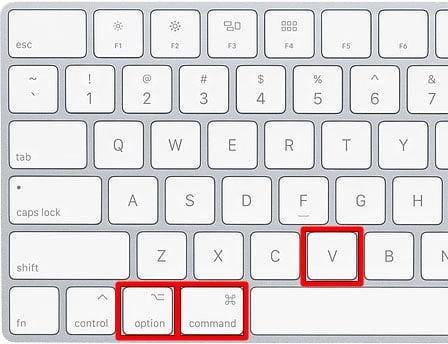 what is the keyboard shortcut for paste special on mac