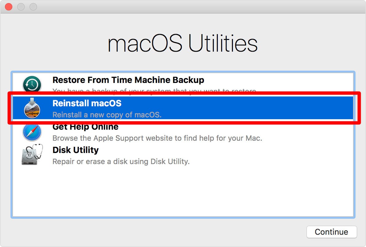 wipe and reinstall mac os disk utility