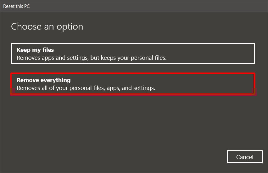 How to Factory Reset a Windows 10 Computer