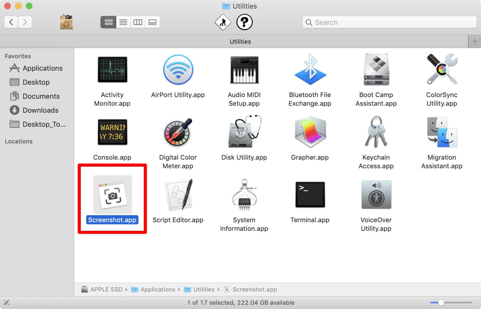 how to do screenshot on mac desktop